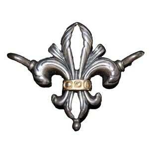 Vintage LAGOS Caviar Fleur De Lis Multi Strand Necklace Clasp Centerpiece 925 75
